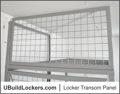Transom Panel above the Locker : Wire Mesh Storage Lockers for Condos and High Rise Towers | U-BuildLockers.com