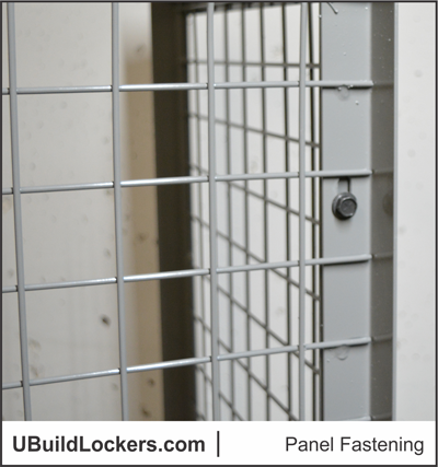 Drill-Free Panel Connections : Wire Mesh Storage Lockers for Condos and High Rise Towers | U-BuildLockers.com