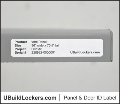 Part Identification Labels : Wire Mesh Storage Lockers for Condos and High Rise Towers | U-BuildLockers.com