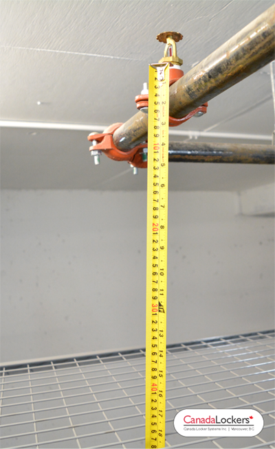 How to Order Storage Lockers: The 18" rule for Storage Locker ceilings.