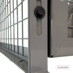 A bike storage locker levelling bracket allows for adjustment to site conditions.