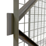 The Door Striker used on our wire mesh Storage Lockers is made from 12 ga steel and is cleanly laser welded from the back to produce a net, clean finish.
