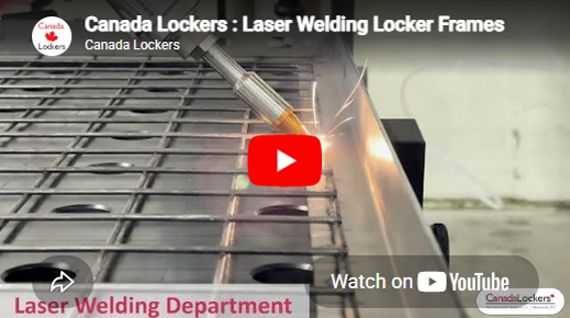 Video : Laser welding mesh into the frame of a wire mesh storage locker wall