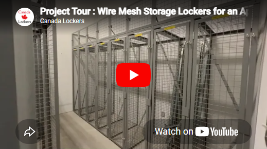 Video : Project Tour of an installation of wire mesh storage lockers in a condominium building