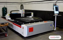A powerful 3kw laser cutter with a 5' x 10' cutting bed. Ideal for cutting profiles out of steel sheets up to 3/4" thick. Note the modern control system that affords us abilities that machines just a few years older cannot match.